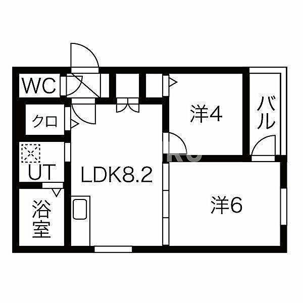 F aseciaリリク 103｜大阪府大阪市鶴見区安田3丁目(賃貸アパート2DK・1階・40.40㎡)の写真 その2