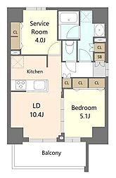 S-RESIDENCE板橋大山brim 5階1SLDKの間取り