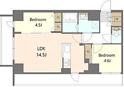 S-RESIDENCE高島平asolea 6階2LDKの間取り