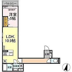 セレスティア小豆沢 3階1LDKの間取り