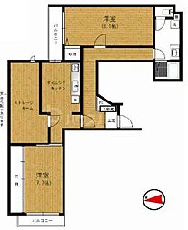 ベルシード板橋蓮根アンベリール 4階2SDKの間取り