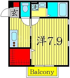 スプレモ・Ｋ 1階1Kの間取り