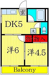 間取図画像 2DK