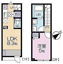 MOK-TERRACE NERIMA Villa 1LDKの間取図画像