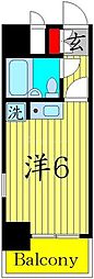 ビブレ西池 ワンルームの間取図画像