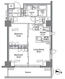 ソライエアイル練馬北町 2LDKの間取図画像