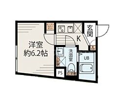メゾンアッシュ大山 1Kの間取図画像