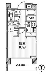 クリオ西池袋 ワンルームの間取図画像