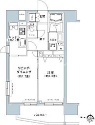 パークキューブ板橋本町 1LDKの間取図画像