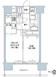 パークキューブ板橋本町 1LDKの間取図画像