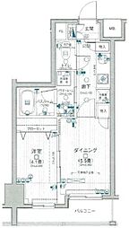 日神デュオステージ池袋 1DKの間取図画像