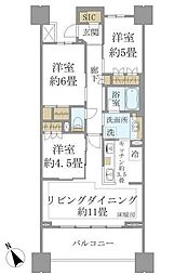 ブリリアときわ台ソライエレジデンス 3LDKの間取図画像