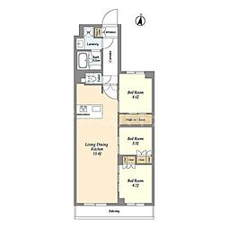 アジールコート練馬中村橋 3LDKの間取図画像