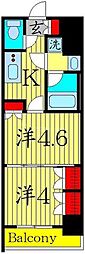 リバーレ池袋 1DKの間取図画像