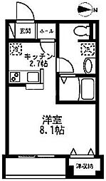 ヘリテージ椎名町A 1Kの間取図画像