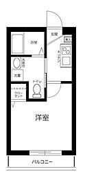 セリシール 1Kの間取図画像