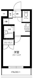 ヴェルト池袋 1Kの間取図画像