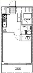 TCRE上板橋常盤台 1DKの間取図画像