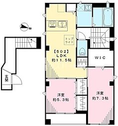 グランコート大塚 2LDKの間取図画像