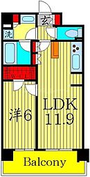 BLESS上池袋 1LDKの間取図画像
