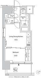 ザ・パークハビオ目白タワー 1LDKの間取図画像