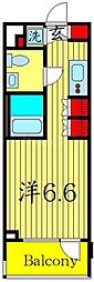 カスタリア大塚 ワンルームの間取図画像