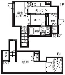 ミオテゾーロ哲学堂カーザ 1SLDKの間取図画像
