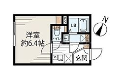 Cielstella 池袋 1Kの間取図画像