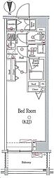 GRANDTRUTH中板橋 1Kの間取図画像