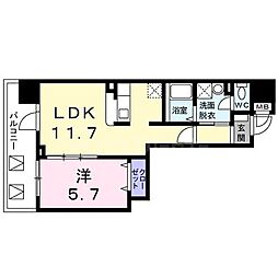 ルミナス 1LDKの間取図画像