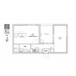 LEGALAND+江古田 1SKの間取図画像