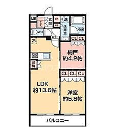 セジョリ板橋坂下2 1SLDKの間取図画像