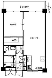 ルボワ平喜 4階1LDKの間取り
