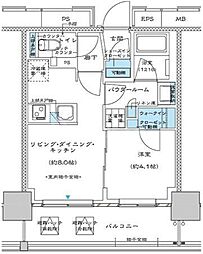 プレミスト板橋 5階1LDKの間取り
