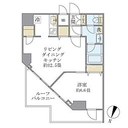 エレミ本蓮沼 3階1LDKの間取り