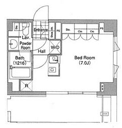コンフォリア大山 9階ワンルームの間取り