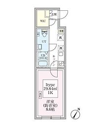 東京メトロ有楽町線 平和台駅 徒歩5分の賃貸マンション 4階1Kの間取り