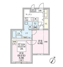 東京メトロ有楽町線 平和台駅 徒歩5分の賃貸マンション 3階2Kの間取り