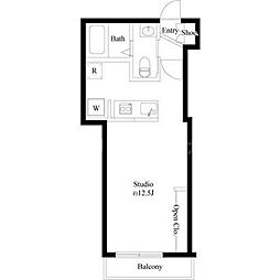 トレゾールK&A板橋本町 1階ワンルームの間取り