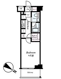 AZEST北赤羽 308 3階1Kの間取り