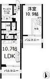 2232フレグランスアベニュー 3階1SLDKの間取り