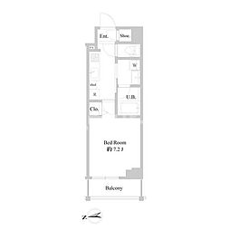 B CITY APARTMENT ITABASHI NORTH 4階1Kの間取り