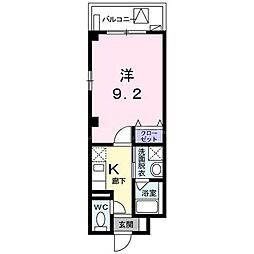 ＳＵＣＣＥＥＤ志村 3階1Kの間取り