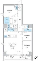 デュオフラッツ板橋大山 6階3LDKの間取り
