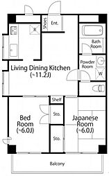 ライブ赤羽 2LDKの間取図画像