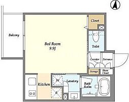 ＬａＤｏｕｃｅｕｒ赤羽 205 2階ワンルームの間取り