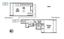 間取図画像 1LDK