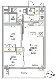 間取図画像 2LDK