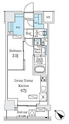Urban Breeze 巣鴨 1LDKの間取図画像