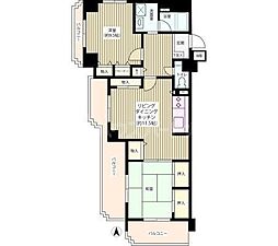 ヴェルデ武蔵野 2LDKの間取図画像